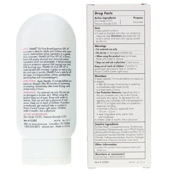 EltaMD UV Pure Broad Spectrum SPF47 Face and Body Sunscreen 4 oz (114g) - Picture 4 of 4